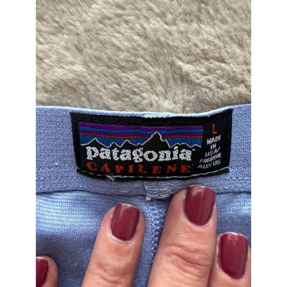Patagonia Womens Capilene Lightweight Pants L Blue 100% Polyester Made In USA - Picture 4 of 8